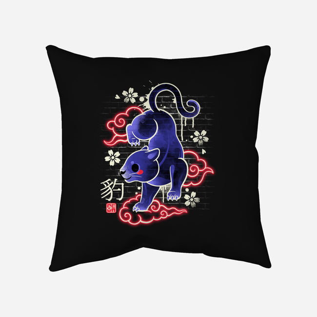 Japanese Panther Street Art-none removable cover w insert throw pillow-NemiMakeit
