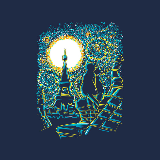Starry Paris Cats-mens long sleeved tee-ellr