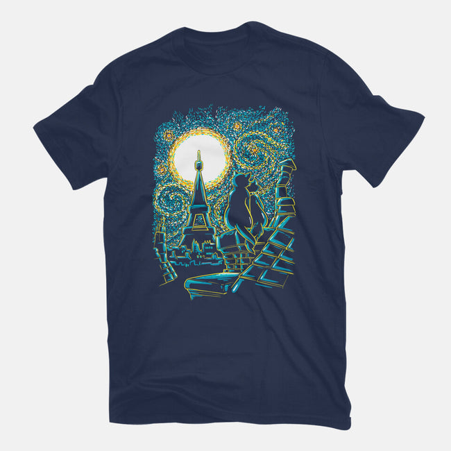 Starry Paris Cats-mens heavyweight tee-ellr
