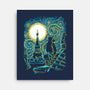 Starry Paris Cats-none stretched canvas-ellr