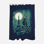 Starry Paris Cats-none polyester shower curtain-ellr
