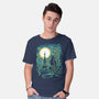 Starry Paris Cats-mens basic tee-ellr