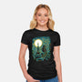 Starry Paris Cats-womens fitted tee-ellr