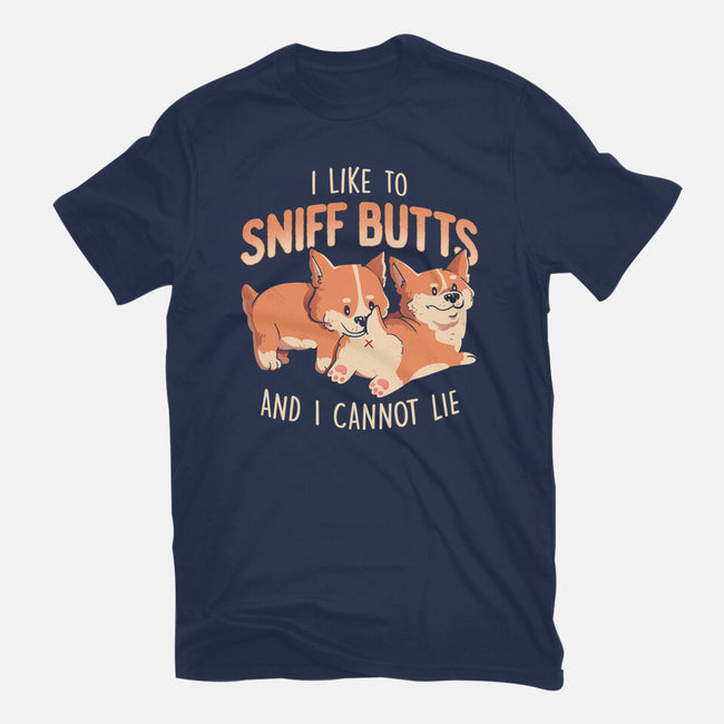 I Like To Sniff Butts-womens fitted tee-eduely