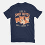 I Like To Sniff Butts-womens fitted tee-eduely