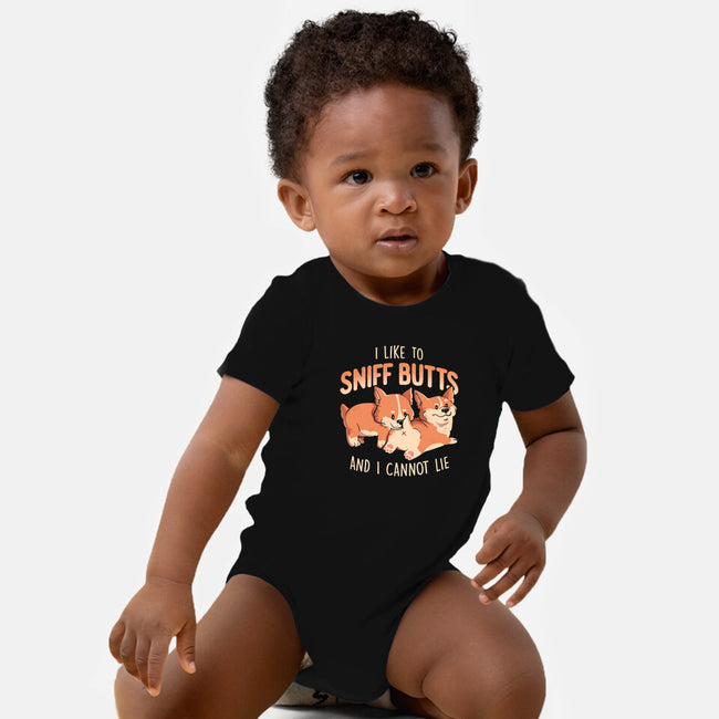 I Like To Sniff Butts-baby basic onesie-eduely