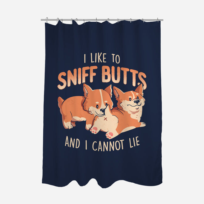 I Like To Sniff Butts-none polyester shower curtain-eduely