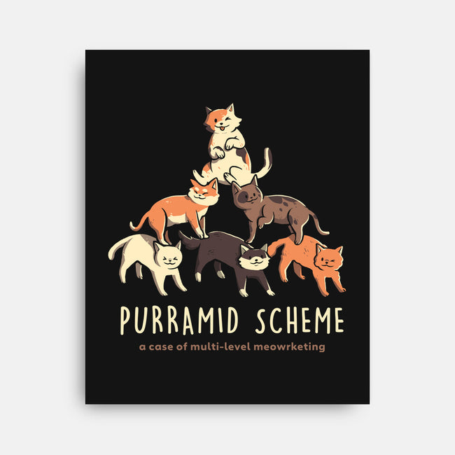 Purramid Scheme-none stretched canvas-eduely