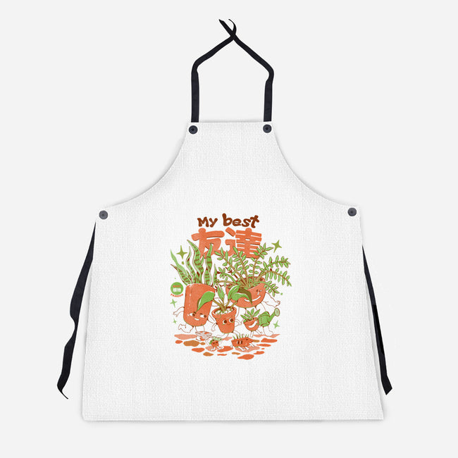 My Best Tomodachis-unisex kitchen apron-ilustrata