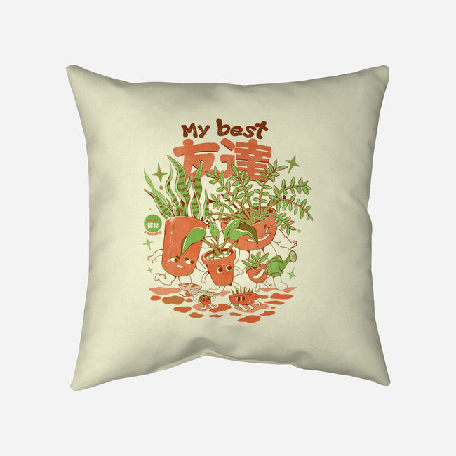My Best Tomodachis-none removable cover w insert throw pillow-ilustrata