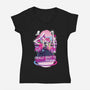 Cyberpunk Vaporwave-womens v-neck tee-SwensonaDesigns