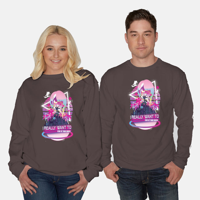 Cyberpunk Vaporwave-unisex crew neck sweatshirt-SwensonaDesigns