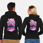 Cyberpunk Vaporwave-unisex zip-up sweatshirt-SwensonaDesigns