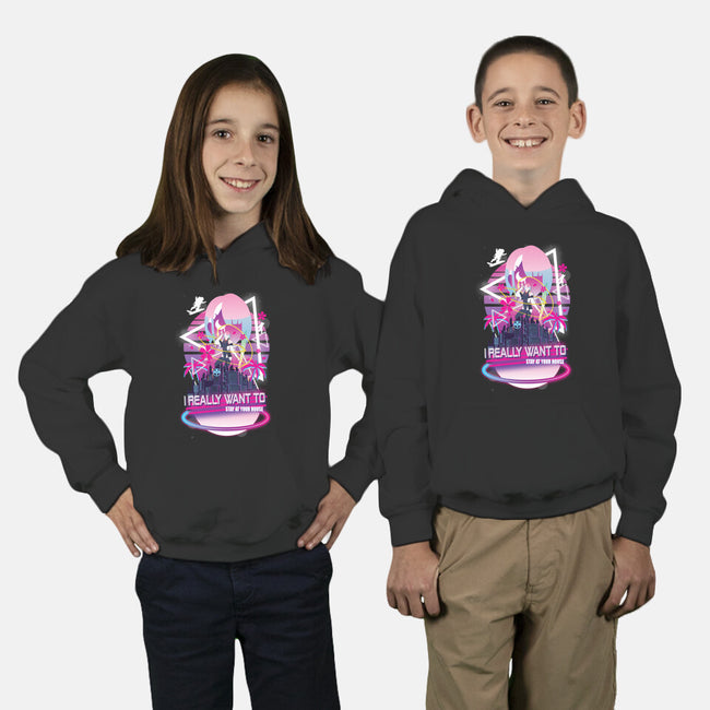 Cyberpunk Vaporwave-youth pullover sweatshirt-SwensonaDesigns