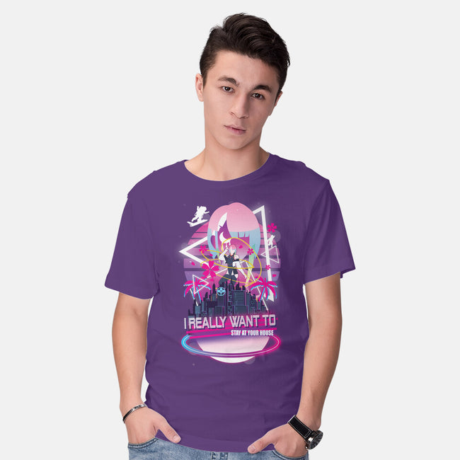 Cyberpunk Vaporwave-mens basic tee-SwensonaDesigns