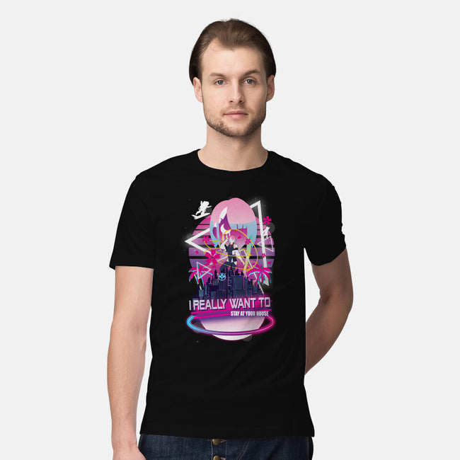 Cyberpunk Vaporwave-mens premium tee-SwensonaDesigns