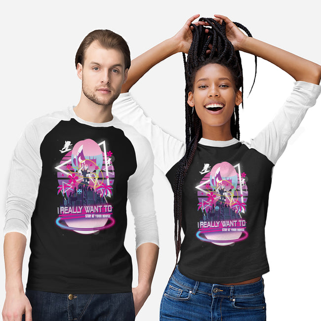 Cyberpunk Vaporwave-unisex baseball tee-SwensonaDesigns