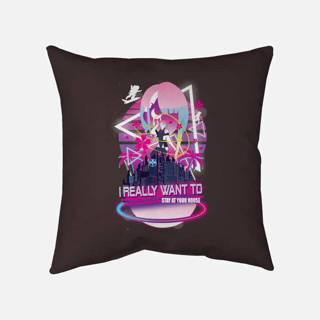 Cyberpunk Vaporwave-none removable cover w insert throw pillow-SwensonaDesigns