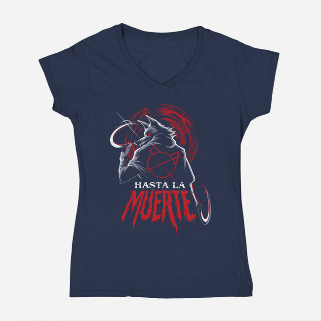 Hasta La Muerte-womens v-neck tee-Gazo1a