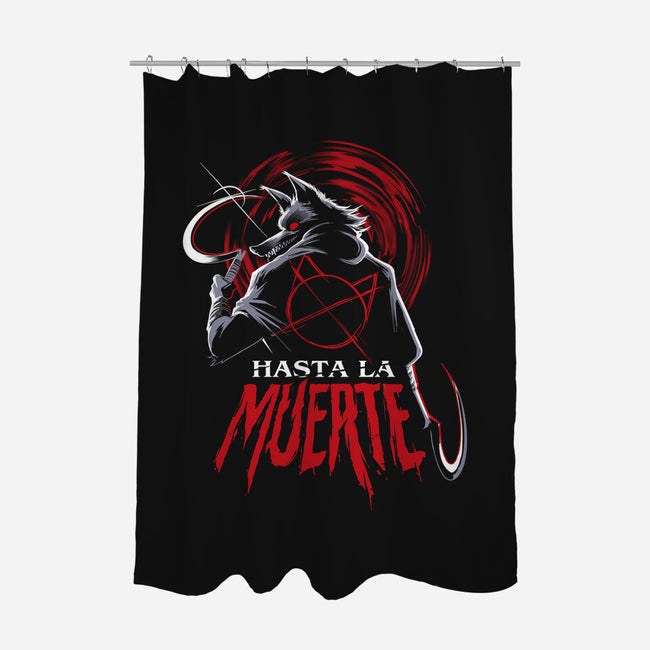 Hasta La Muerte-none polyester shower curtain-Gazo1a