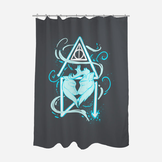 Deers Spell-none polyester shower curtain-ellr