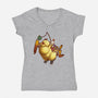 Remember To Feed Him-womens v-neck tee-Sarya