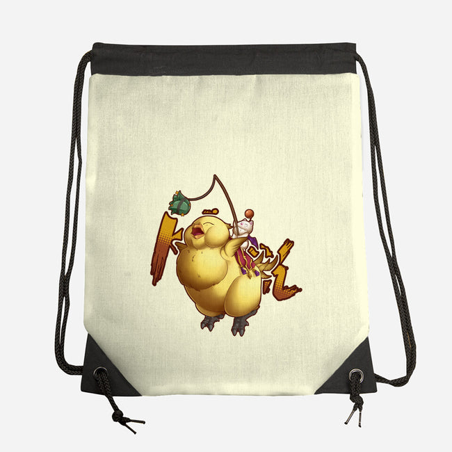 Remember To Feed Him-none drawstring bag-Sarya