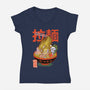 Krusty Onsen Ramen-womens v-neck tee-Ionfox