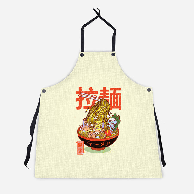 Krusty Onsen Ramen-unisex kitchen apron-Ionfox