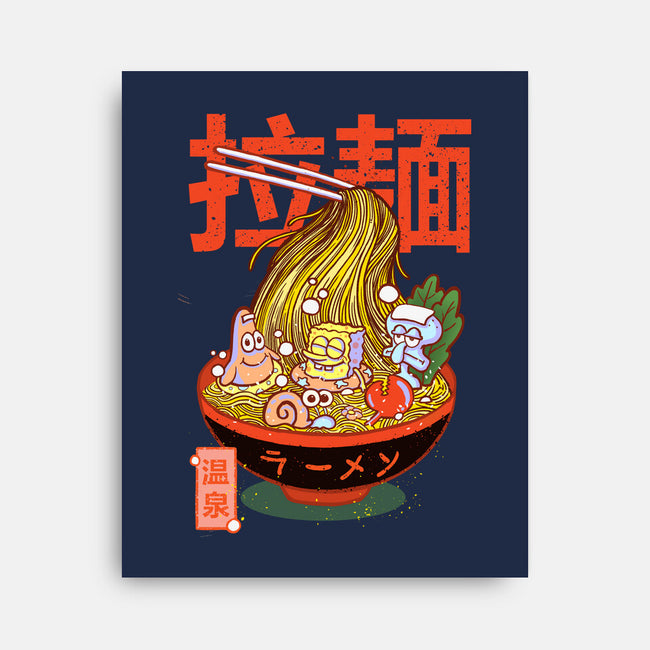Krusty Onsen Ramen-none stretched canvas-Ionfox