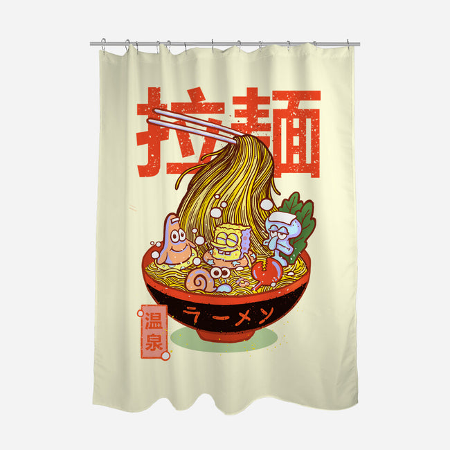 Krusty Onsen Ramen-none polyester shower curtain-Ionfox