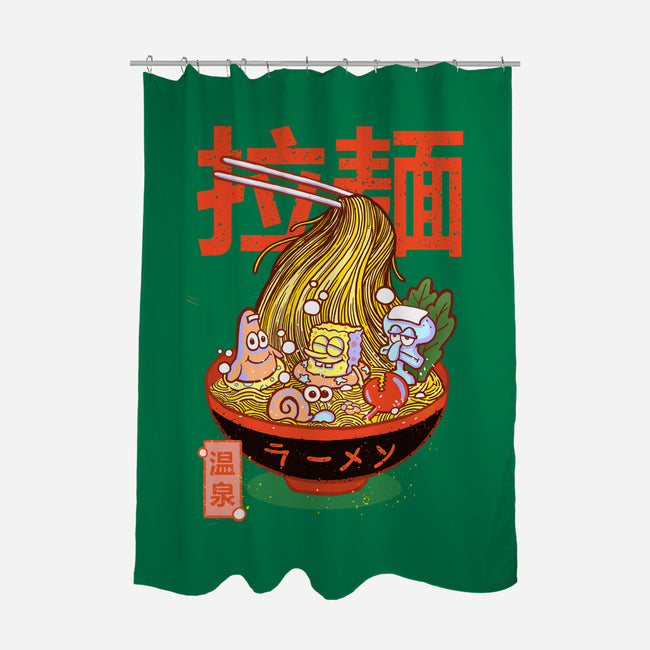 Krusty Onsen Ramen-none polyester shower curtain-Ionfox