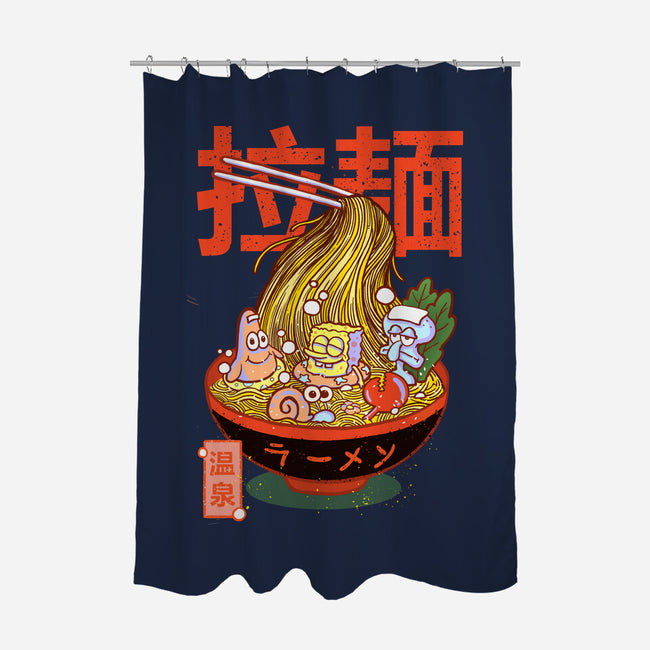 Krusty Onsen Ramen-none polyester shower curtain-Ionfox