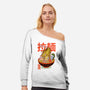Krusty Onsen Ramen-womens off shoulder sweatshirt-Ionfox