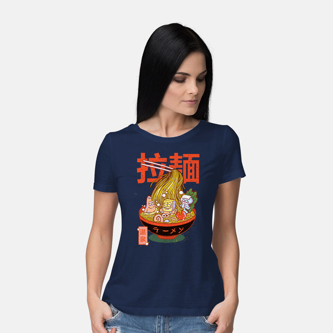 Krusty Onsen Ramen-womens basic tee-Ionfox