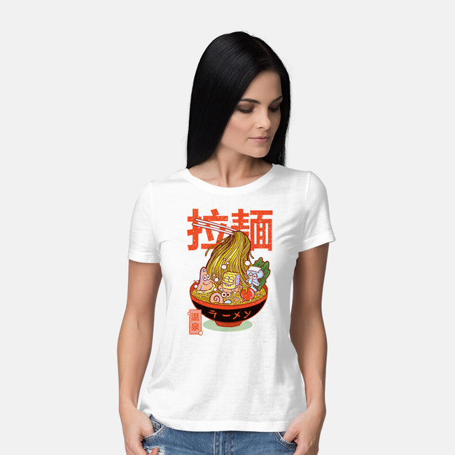 Krusty Onsen Ramen-womens basic tee-Ionfox