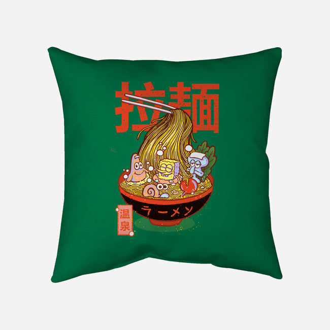 Krusty Onsen Ramen-none removable cover throw pillow-Ionfox
