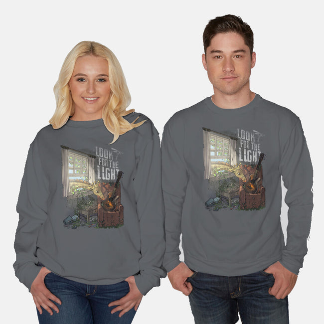 Always Look For The Light-unisex crew neck sweatshirt-MoisEscudero