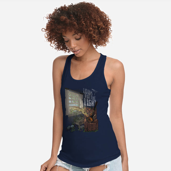 Always Look For The Light-womens racerback tank-MoisEscudero
