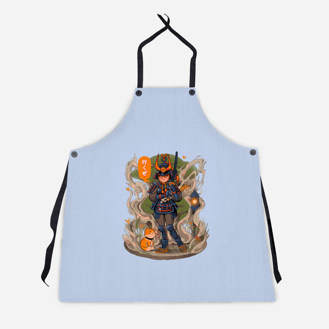 Samurai Bonsai-unisex kitchen apron-Bruno Mota