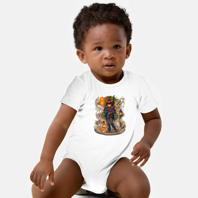 Samurai Bonsai-baby basic onesie-Bruno Mota