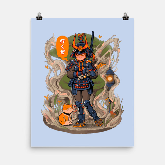 Samurai Bonsai-none matte poster-Bruno Mota