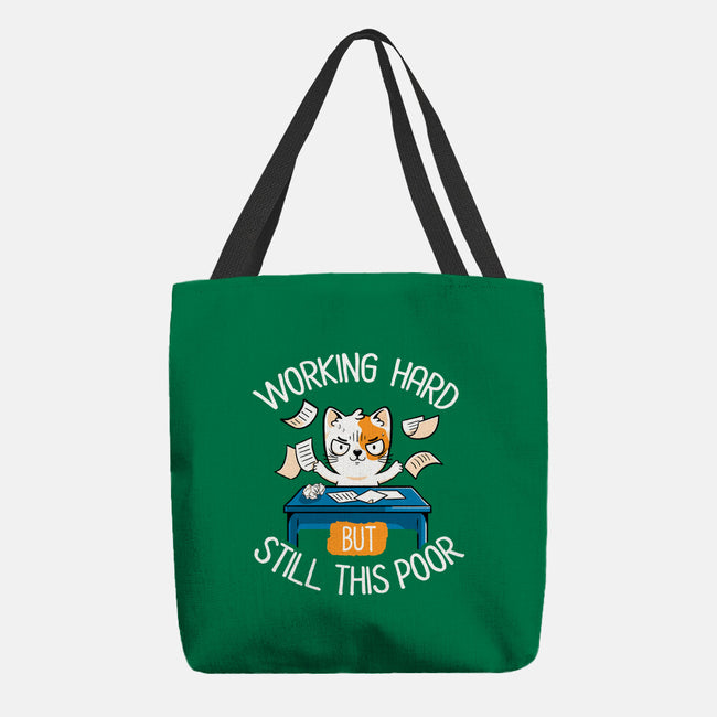 Working Hard Still This Poor-none basic tote bag-koalastudio