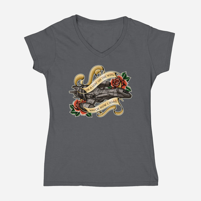 Smugglers Tattoo-womens v-neck tee-retrodivision