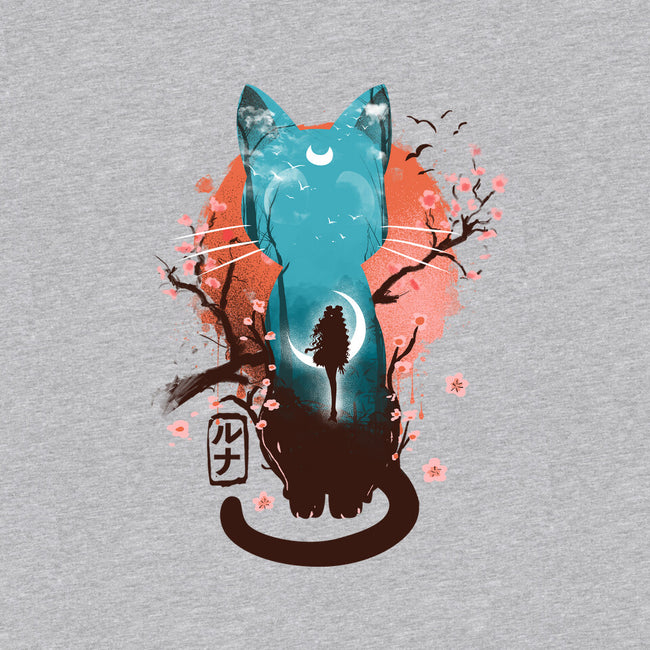 Japanese Moon Cat-mens heavyweight tee-IKILO