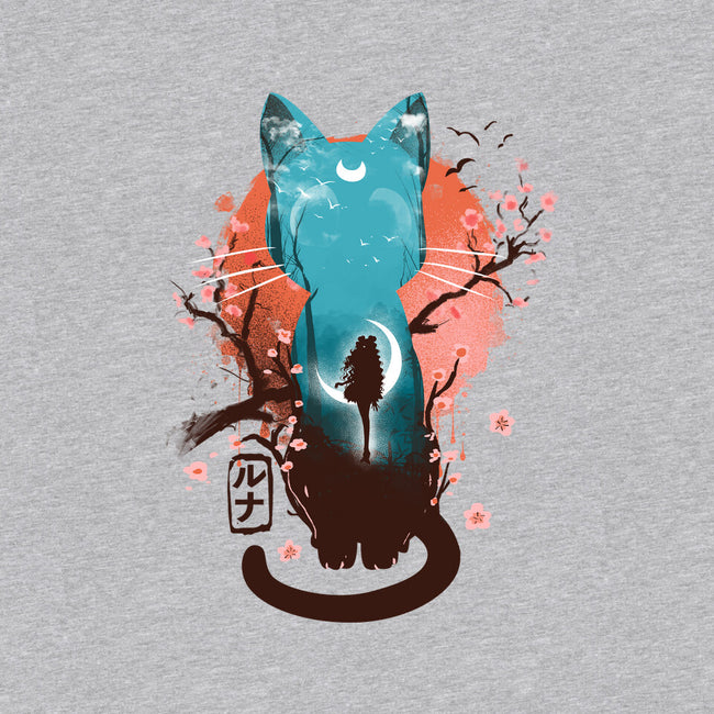 Japanese Moon Cat-unisex basic tee-IKILO