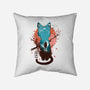 Japanese Moon Cat-none removable cover w insert throw pillow-IKILO