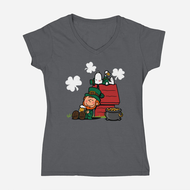 Irish Nuts-womens v-neck tee-Boggs Nicolas