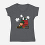 Irish Nuts-womens v-neck tee-Boggs Nicolas