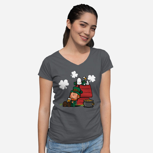 Irish Nuts-womens v-neck tee-Boggs Nicolas